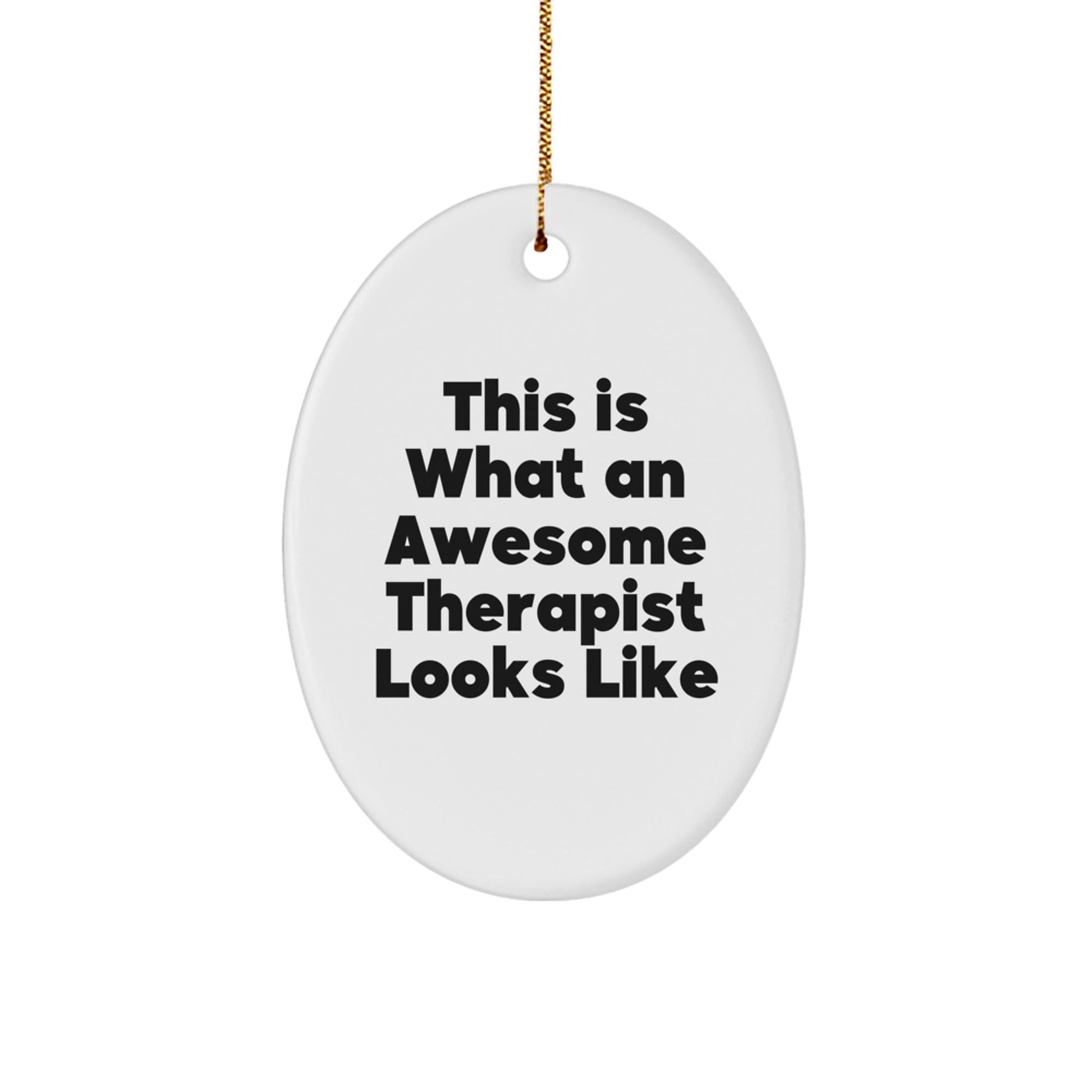 Therapist Gifts from Men, Funny Owl Ornament for Therapist, This Is What An Awesome Therapist Looks Like, Christmas Unique Gifts for Women, Friends, Coworkers, Family - Victory Thru Vision