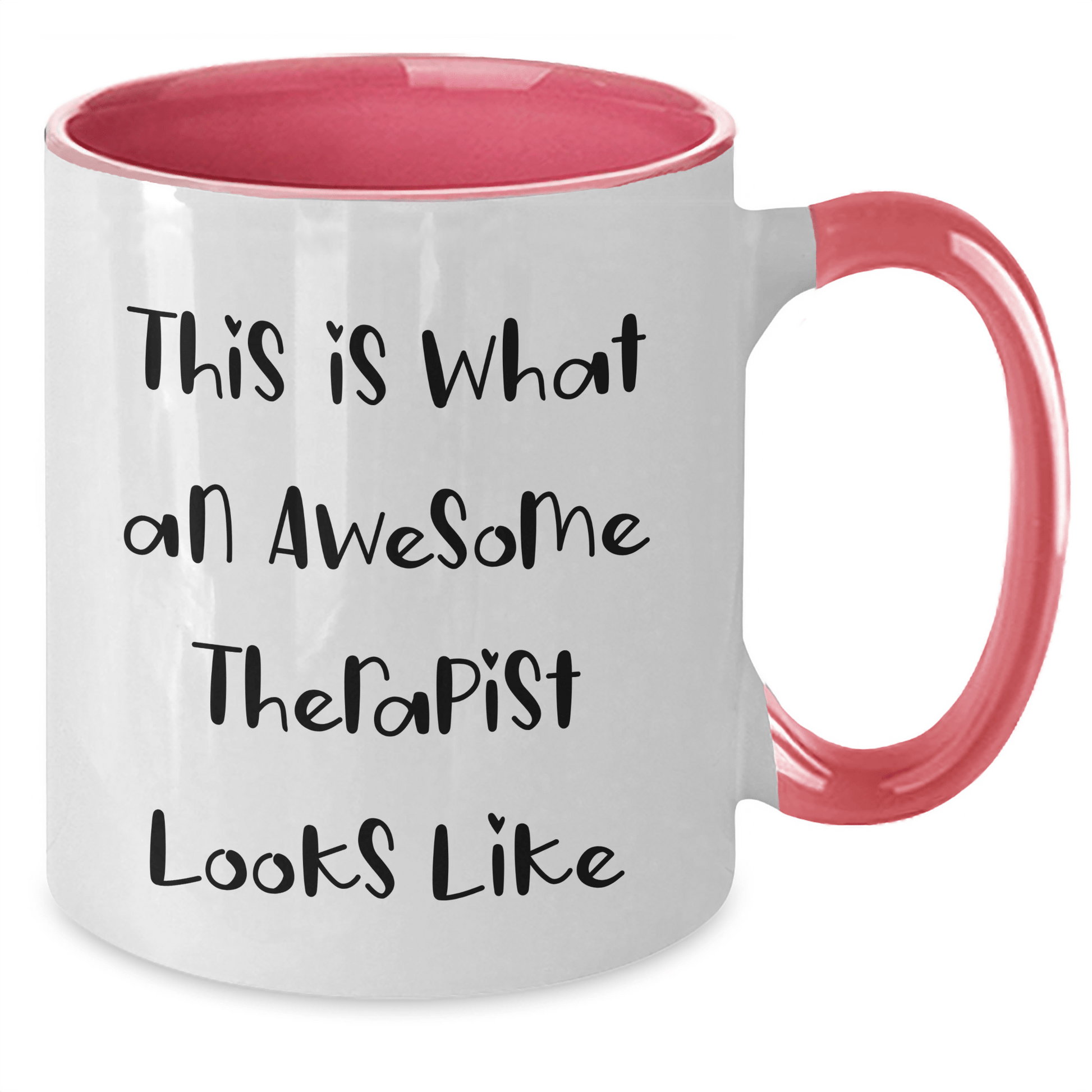 Therapist Gifts from Men, This Is What An Awesome Therapist Looks Like Funny Two Tone Coffee Mug, Father's Day Unique Gifts for Therapist - Victory Thru Vision 