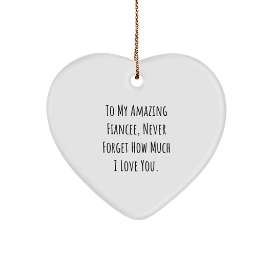 To My Amazing Fiancee, Heartfelt Christmas Unique Gift from Men to Fiancee, Inspirational Love Quote Ornament - Victory Thru Vision