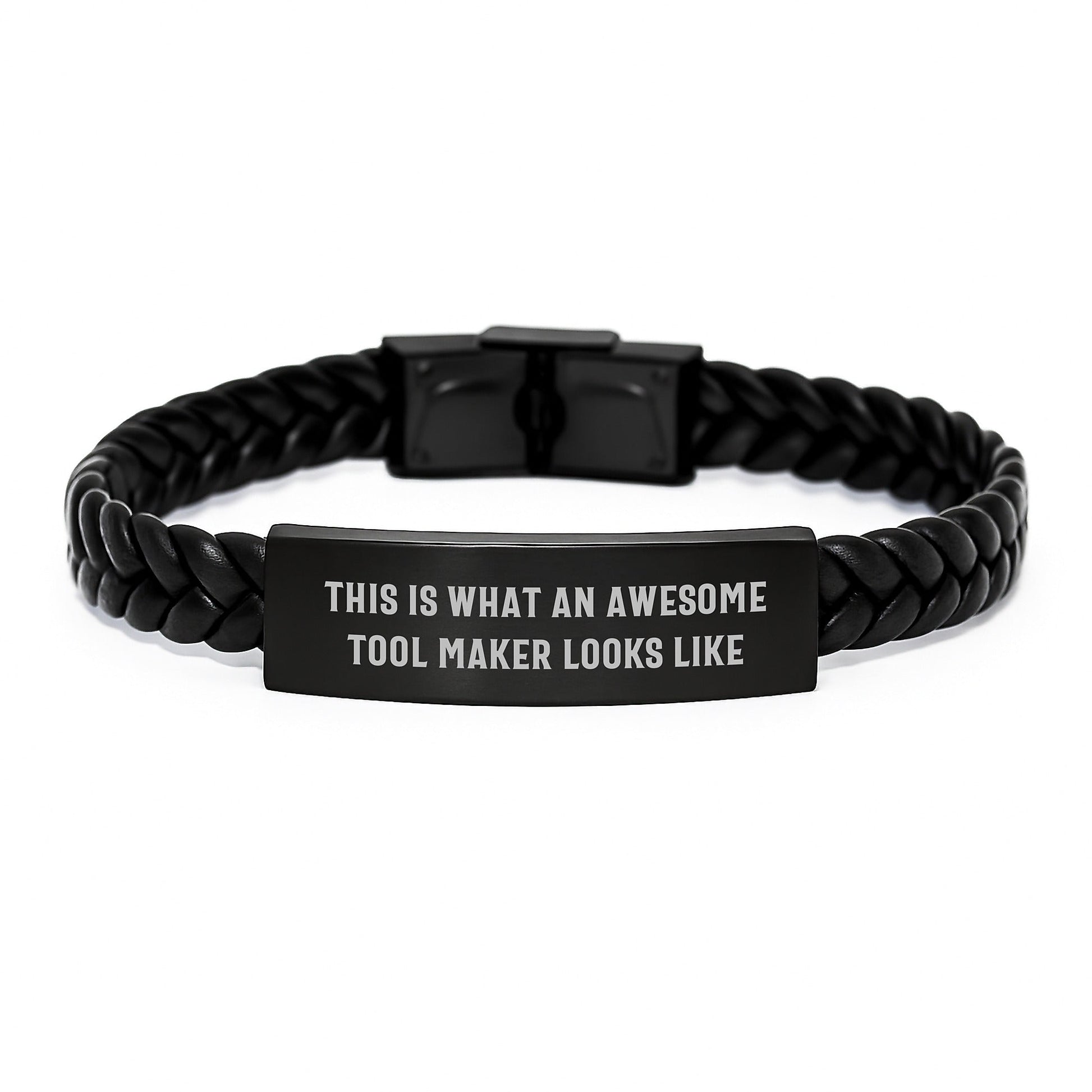 Tool Maker Gifts from Men to Tool Maker Friends - This Is What An Awesome Interlaced Leather Bracelet Looks Like, Birthday Unique Gifts - Victory Thru Vision