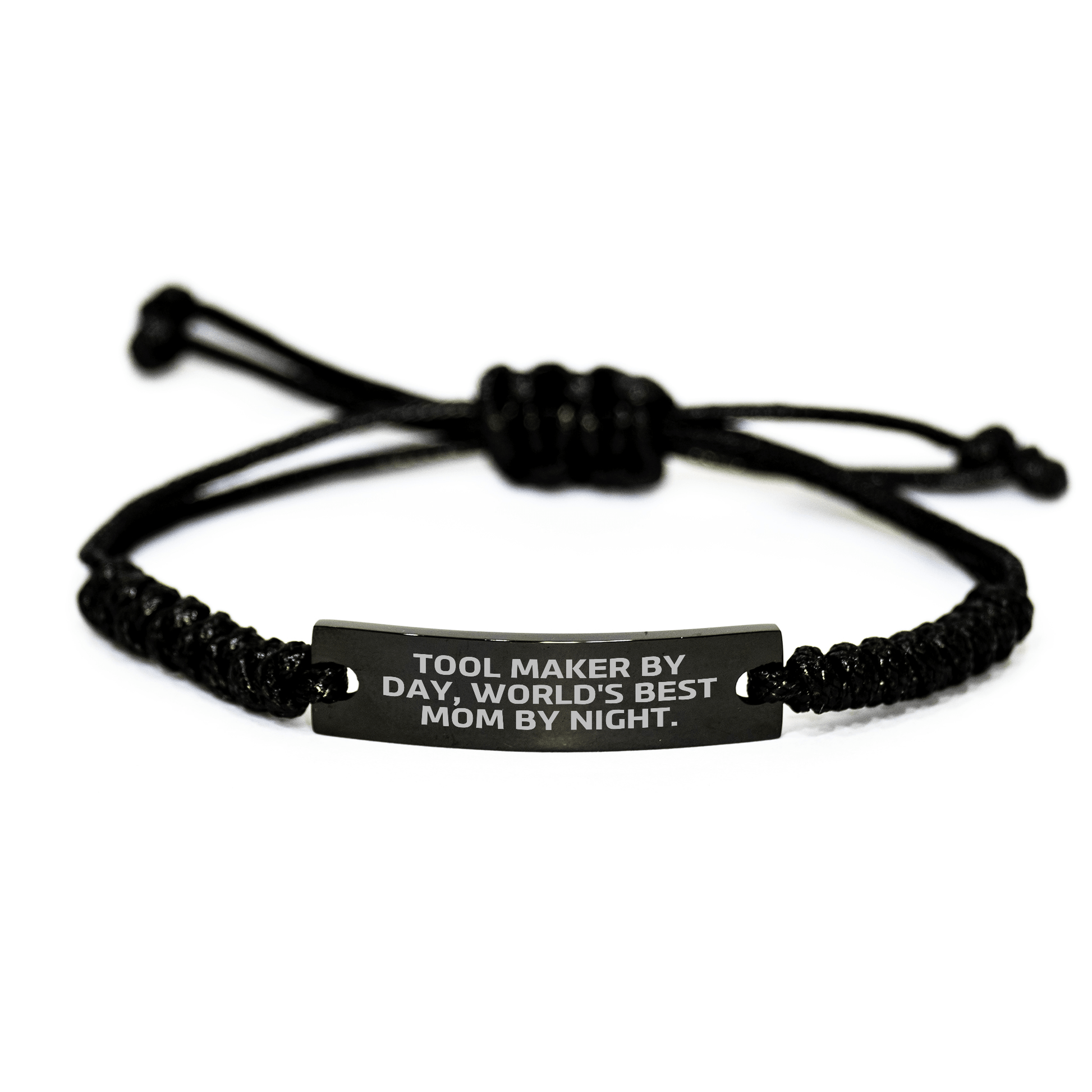 Tool Maker Gifts, Rope Braces, Funny Quote, Black Stainless Steel, Adjustable, Father's Day, Gifts from Mom, for Tool Makers - Victory Thru Vision 