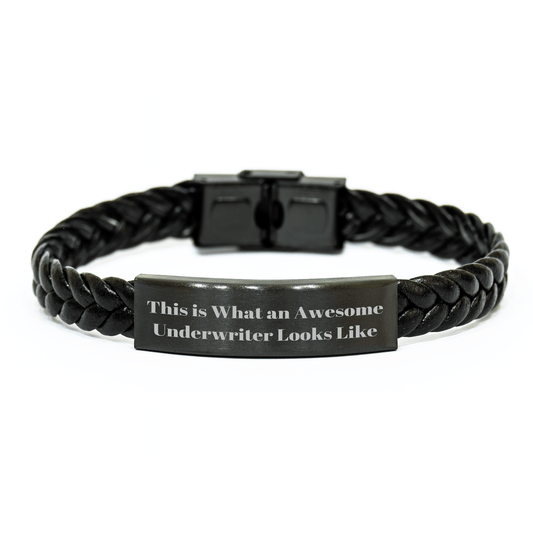 Underwriter Gifts, Funny Quote Interlaced Leather Bracelets for Men, Gifts from Family to Underwriter, Unique Father's Day Unique Gifts - Victory Thru Vision 