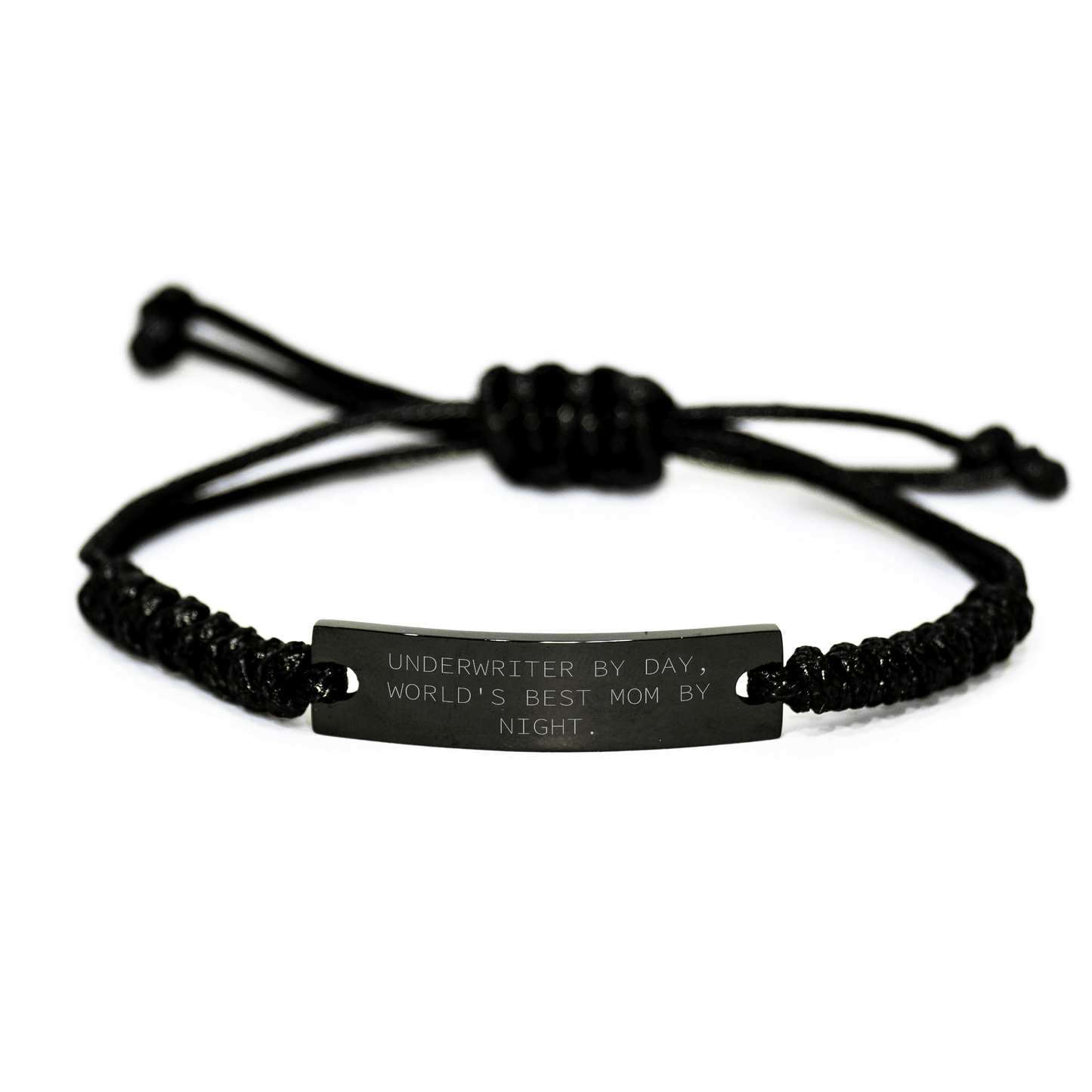 Underwriter Gifts, Funny Quote Rope Bracelet, Gifts from Mom to Underwriter Dad, Unique Father's Day Unique Gifts for Him - Victory Thru Vision 