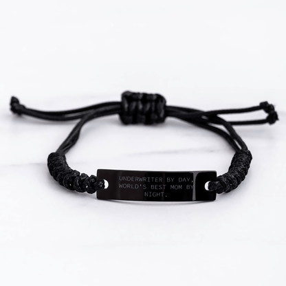 Underwriter Gifts, Funny Quote Rope Bracelet, Gifts from Mom to Underwriter Dad, Unique Father's Day Unique Gifts for Him - Victory Thru Vision 