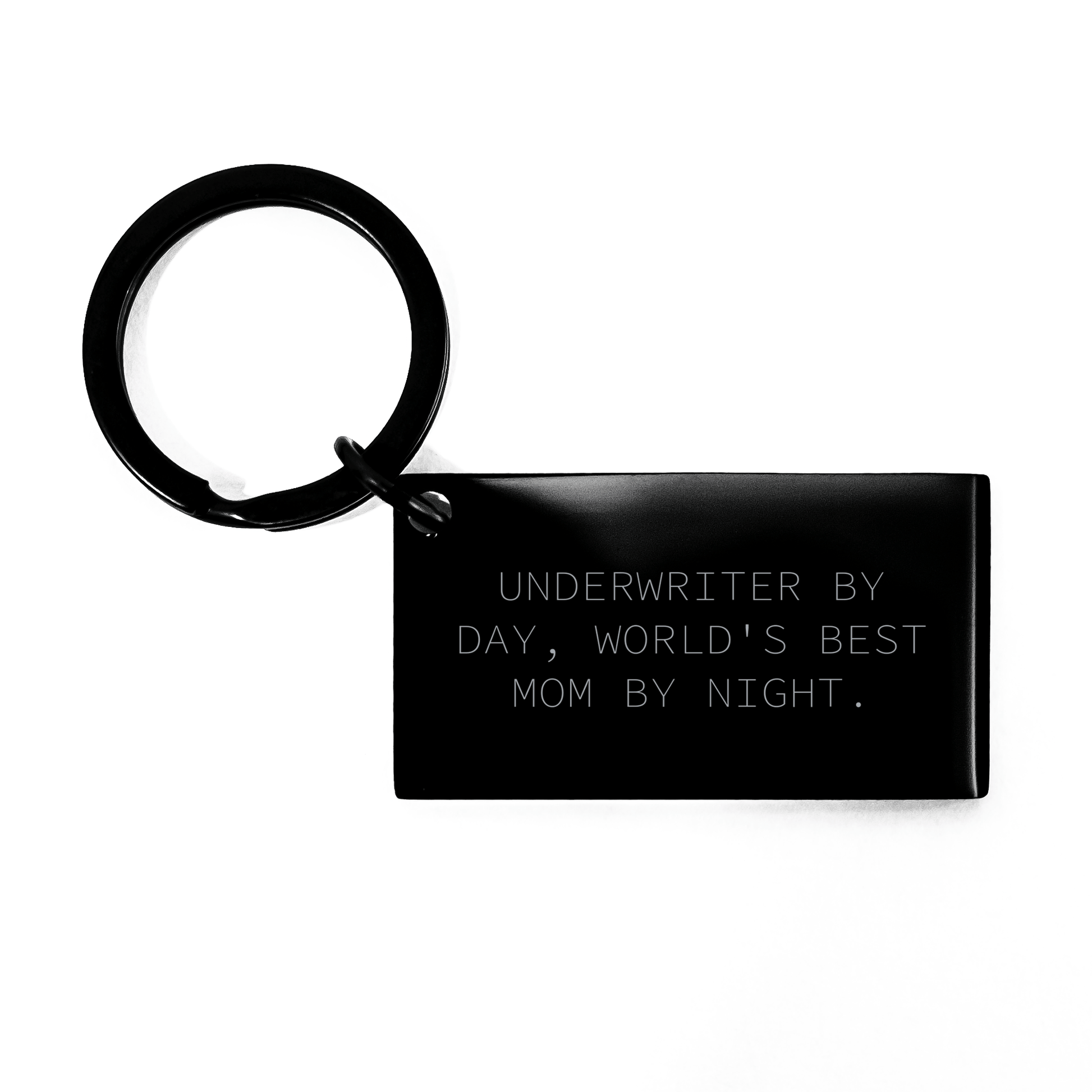 Underwriter Humor Keychain Gifts from Mom for Underwriter Dad on Father's Day - Funny Quote - Victory Thru Vision 