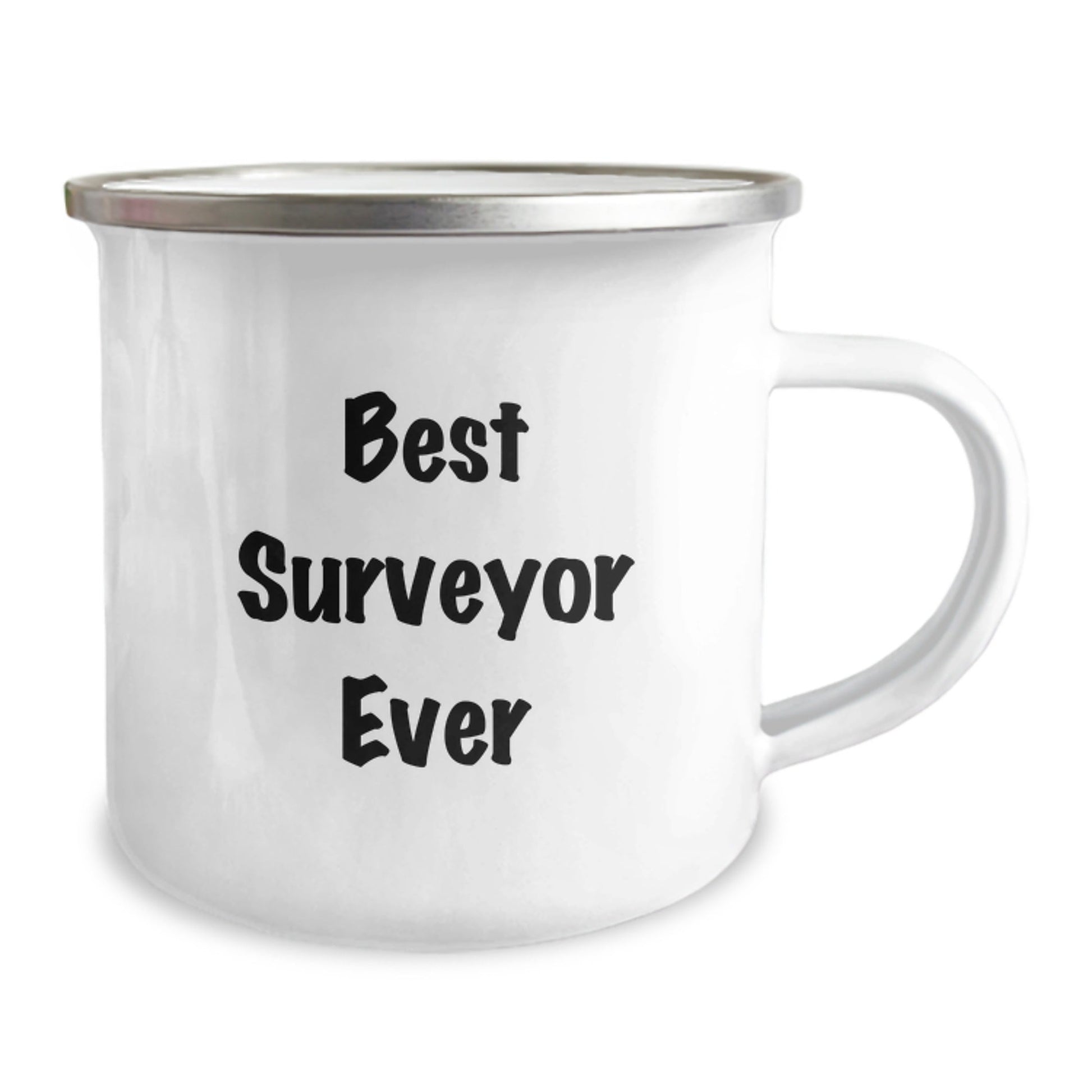 Unique Gifts for Surveyor Friends from Men, Funny 'Best Surveyor Ever' Camping Mug for Graduation - Victory Thru Vision