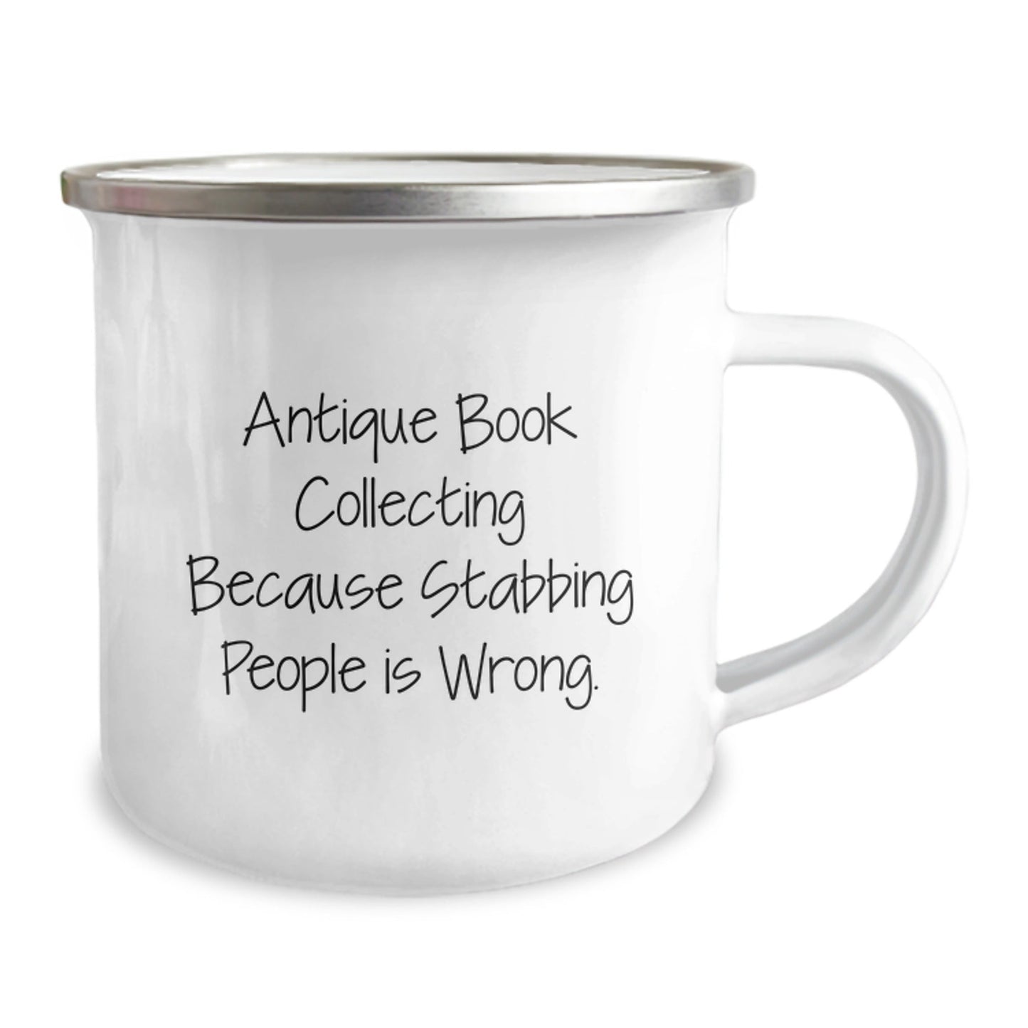 Unique Gifts from Family for Antique Book Collecting Enthusiasts, Funny Quote, Camping Mug for Men, Women, or Friends - Victory Thru Vision