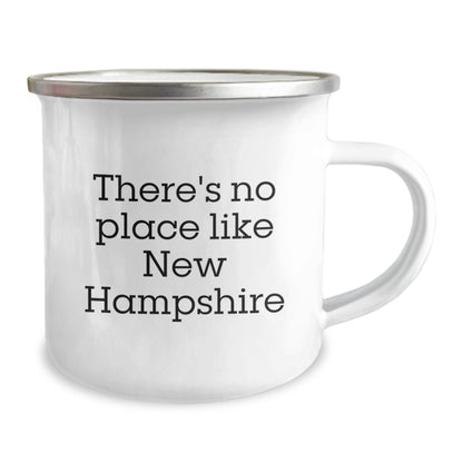 Unique New Hampshire Camping Mug Gifts from Friends for Birthday, There's No Place Like Home - Victory Thru Vision
