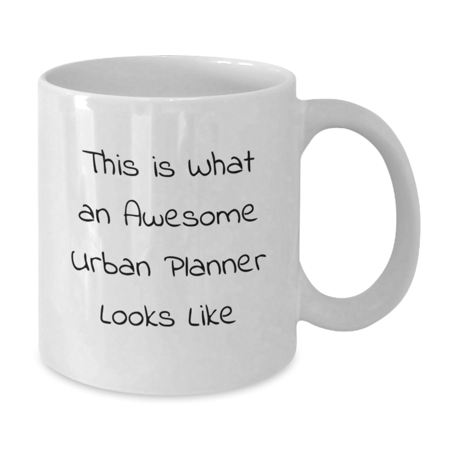 Urban Planner Gifts from Friends, Funny White Coffee Mug with Quote 'This Is What An Awesome Urban Planner Looks Like', Graduation Unique Gifts for Men - Victory Thru Vision