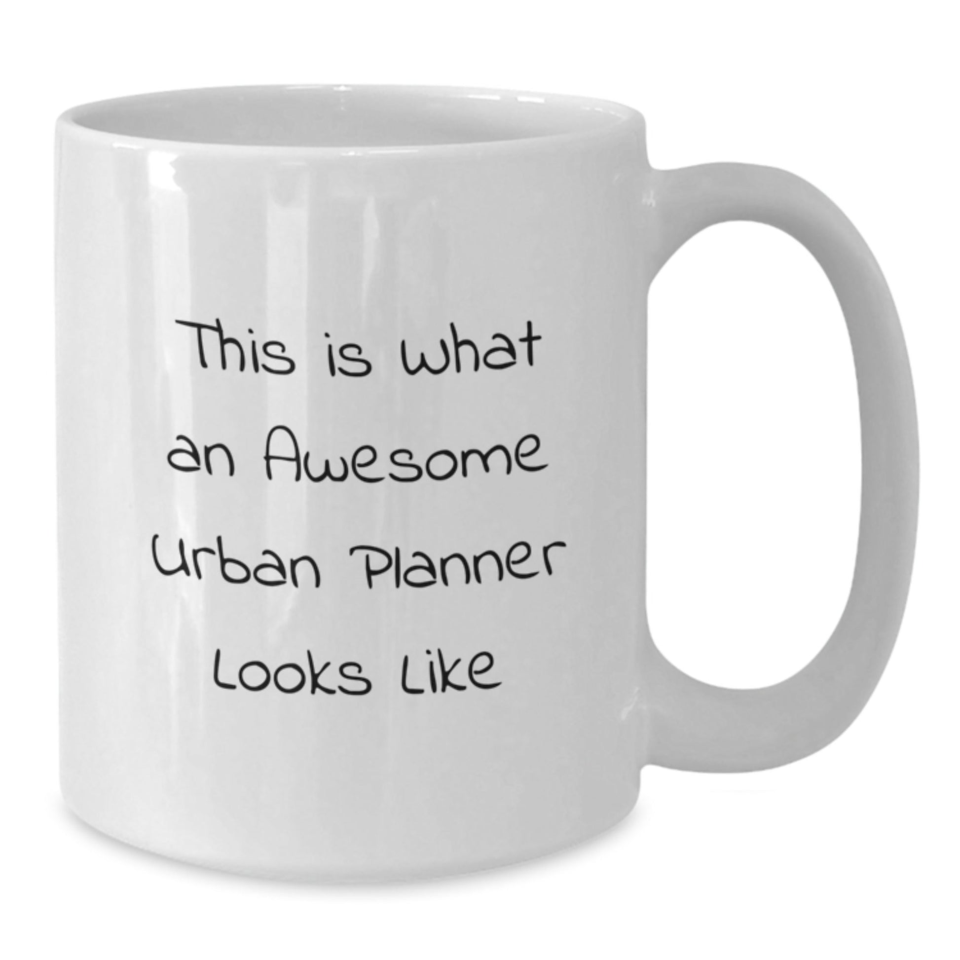 Urban Planner Gifts from Friends, Funny White Coffee Mug with Quote 'This Is What An Awesome Urban Planner Looks Like', Graduation Unique Gifts for Men - Victory Thru Vision