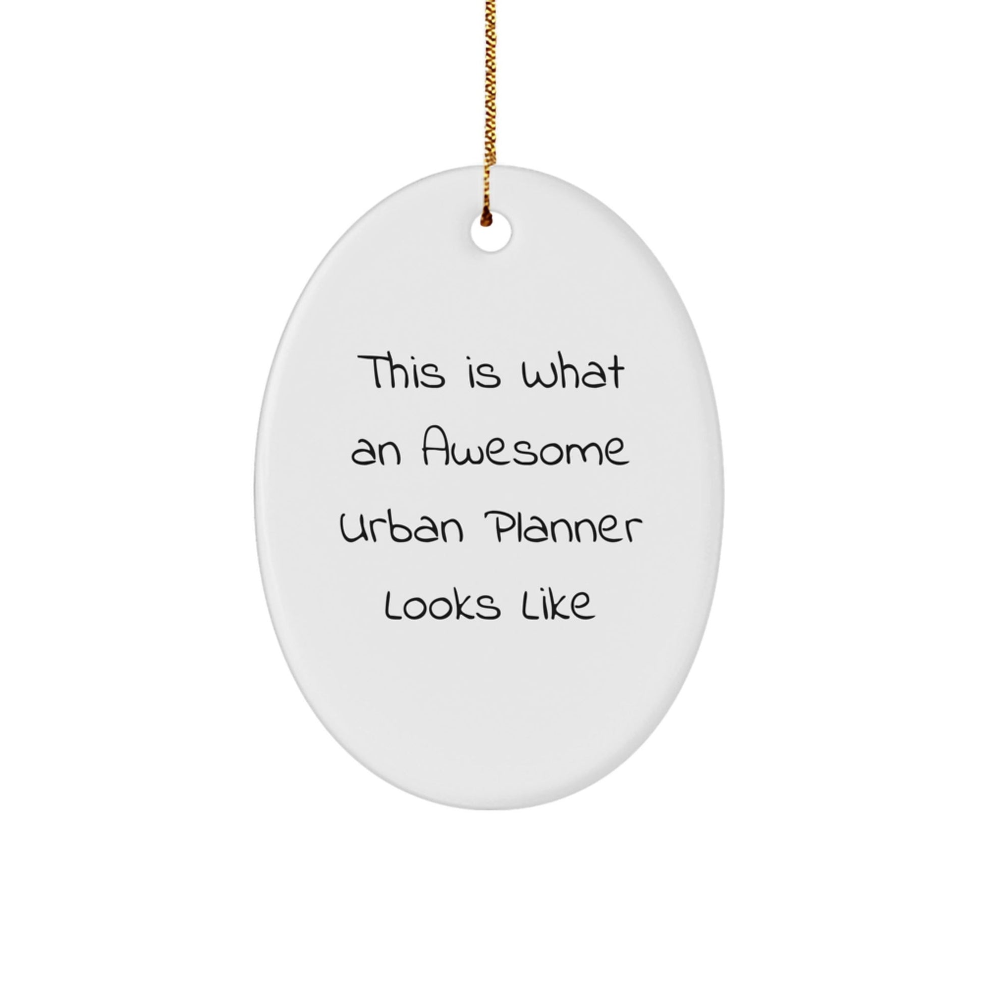Urban Planner Gifts from - Funny Quote Oval Ornament for Urban Planner Men, Women, Friends, Coworkers, Family, This Is What An Awesome Urban Planner Looks Like - Victory Thru Vision