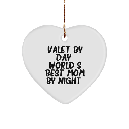 Valet Gifts by Day, Heart Ornament by Night, Funny Christmas Memorable Presents for Him, Her, Friends, Family - Gifts from Mom, Gifts for Valet - Victory Thru Vision 