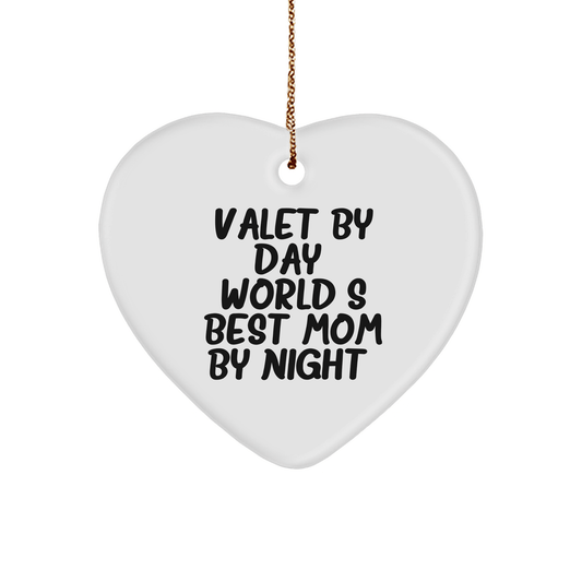 Valet Gifts by Day, Heart Ornament by Night, Funny Christmas Memorable Presents for Him, Her, Friends, Family - Gifts from Mom, Gifts for Valet - Victory Thru Vision 
