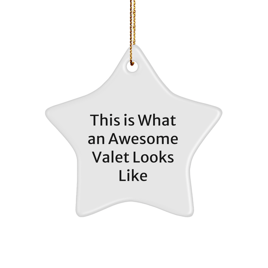 Valet Gifts from Friends, This Is What Awesome Looks Like, Star Ornament for Christmas, Gifts for Valet - Victory Thru Vision 