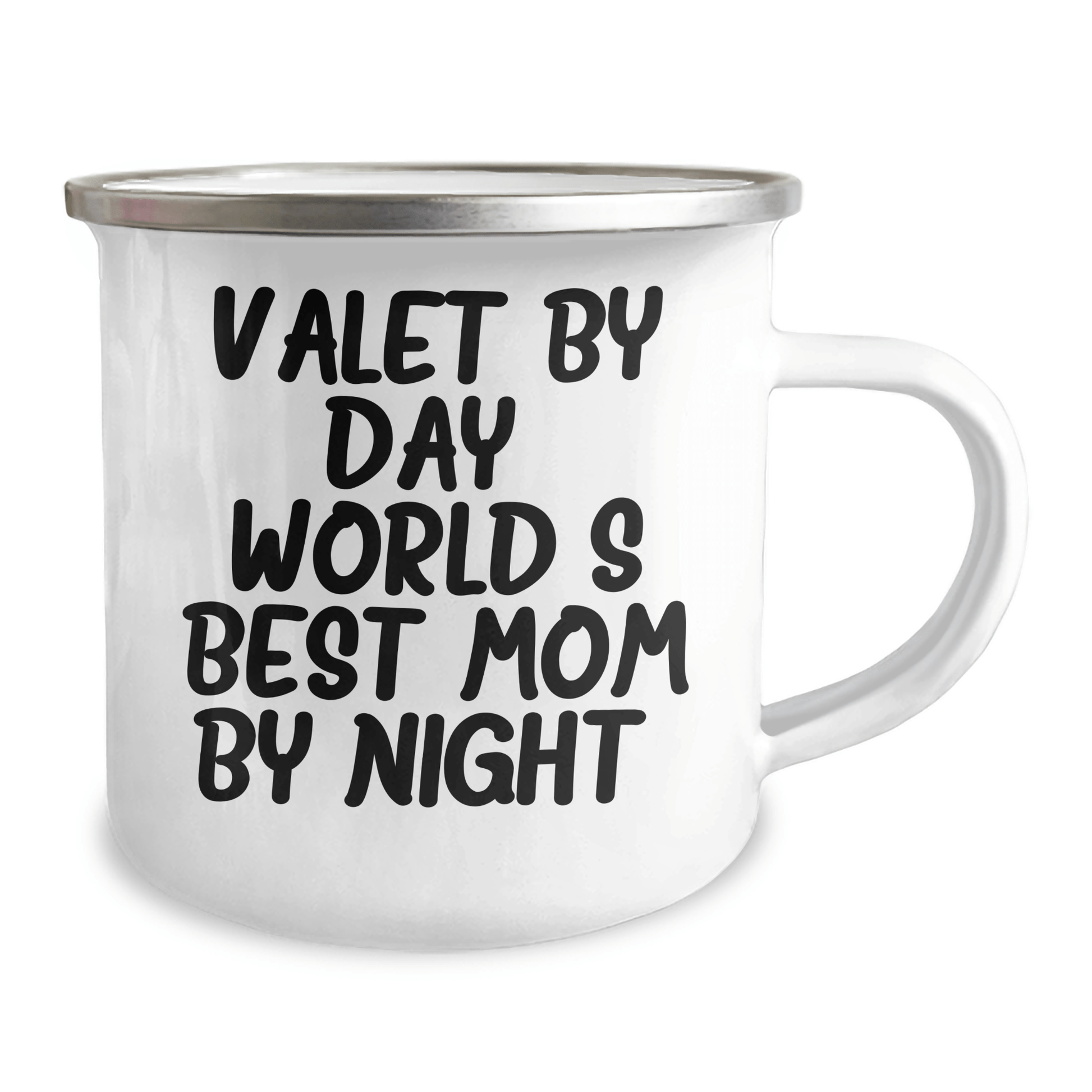 Valet's Camping Mug, Funny Quote Gift from Family to World's Best Dad on Father's Day - Gifts for Valet - Victory Thru Vision 