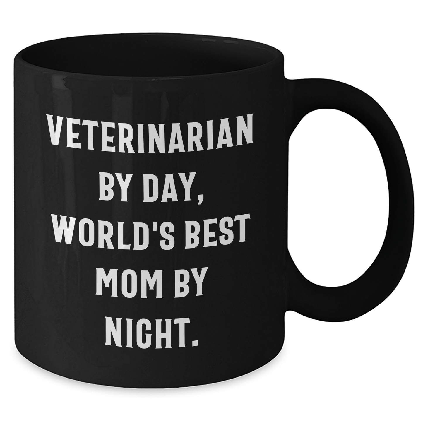 Veterinarian By Day, World's Best Dad By Night - Funny Black Coffee Mug, Ideal Gift for Veterinarian on Father's Day, Gifts from Family, Gifts for Veterinarian - Victory Thru Vision 