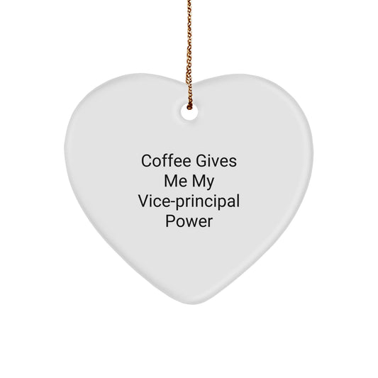 Vice - principal Power Gifts from Friends, Heart Ornament for Vice - principal Women, Funny Quote Christmas Unique Gifts - Victory Thru Vision