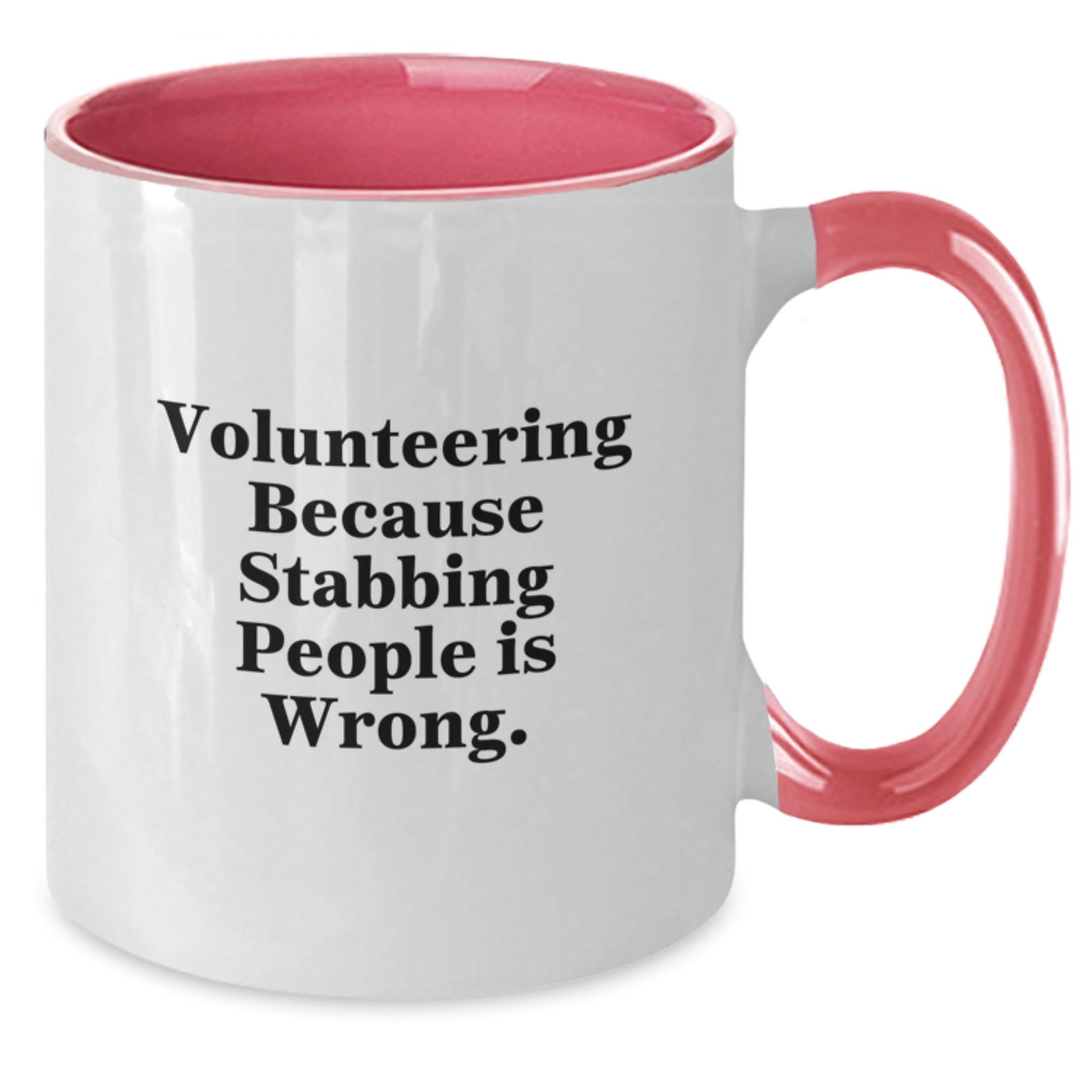 Volunteering Gifts from Men, Funny Two Tone Coffee Mug for Volunteers, Graduation Unique Gifts - Victory Thru Vision