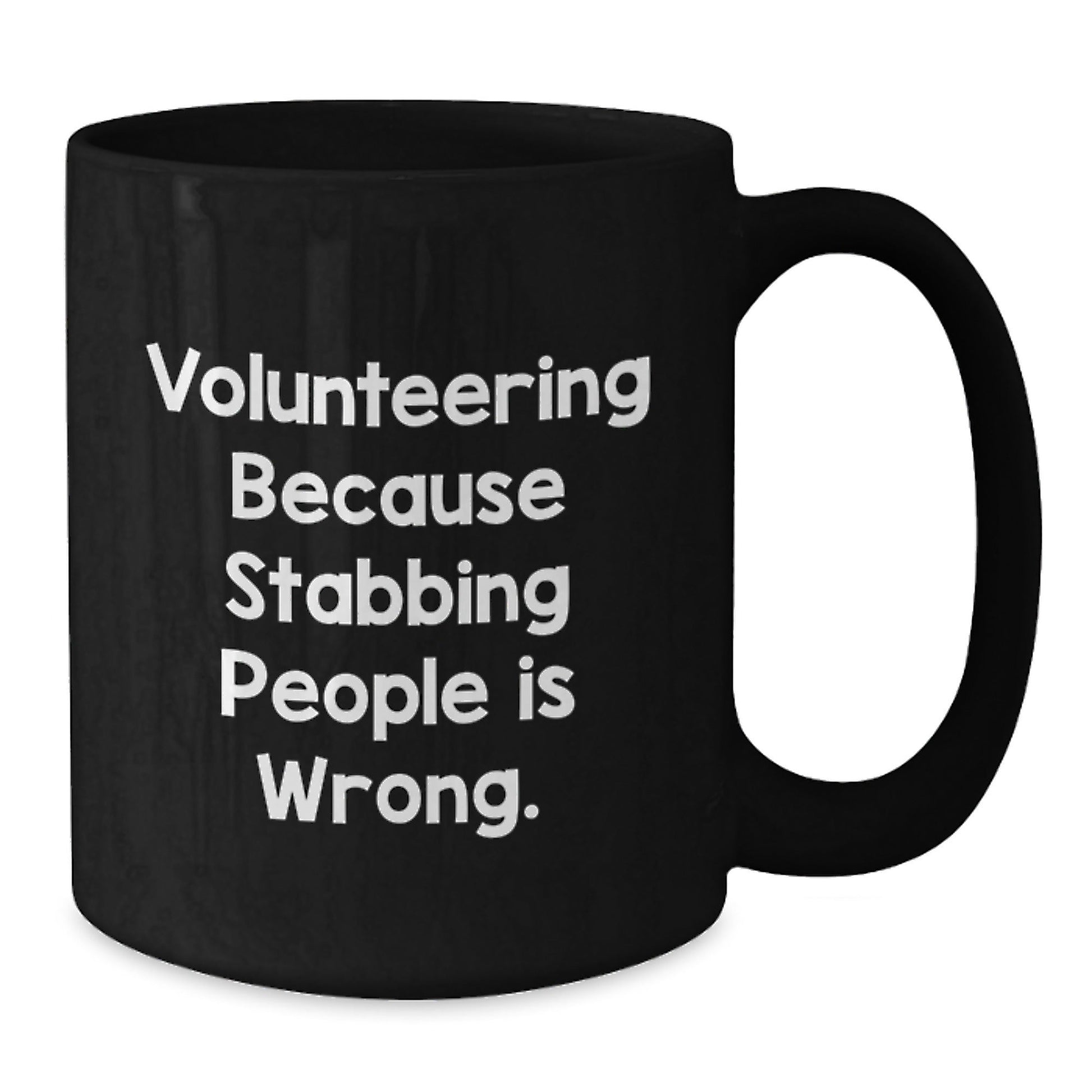 Volunteering Humor Gifts for Men Friends Family from Women Coworkers - Funny Black Coffee Mug, Graduation Unique Gifts - Victory Thru Vision