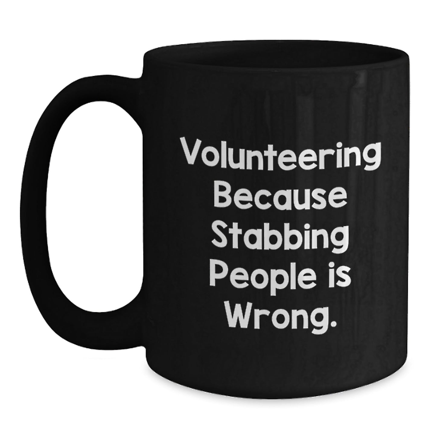 Volunteering Humor Gifts for Men Friends Family from Women Coworkers - Funny Black Coffee Mug, Graduation Unique Gifts - Victory Thru Vision