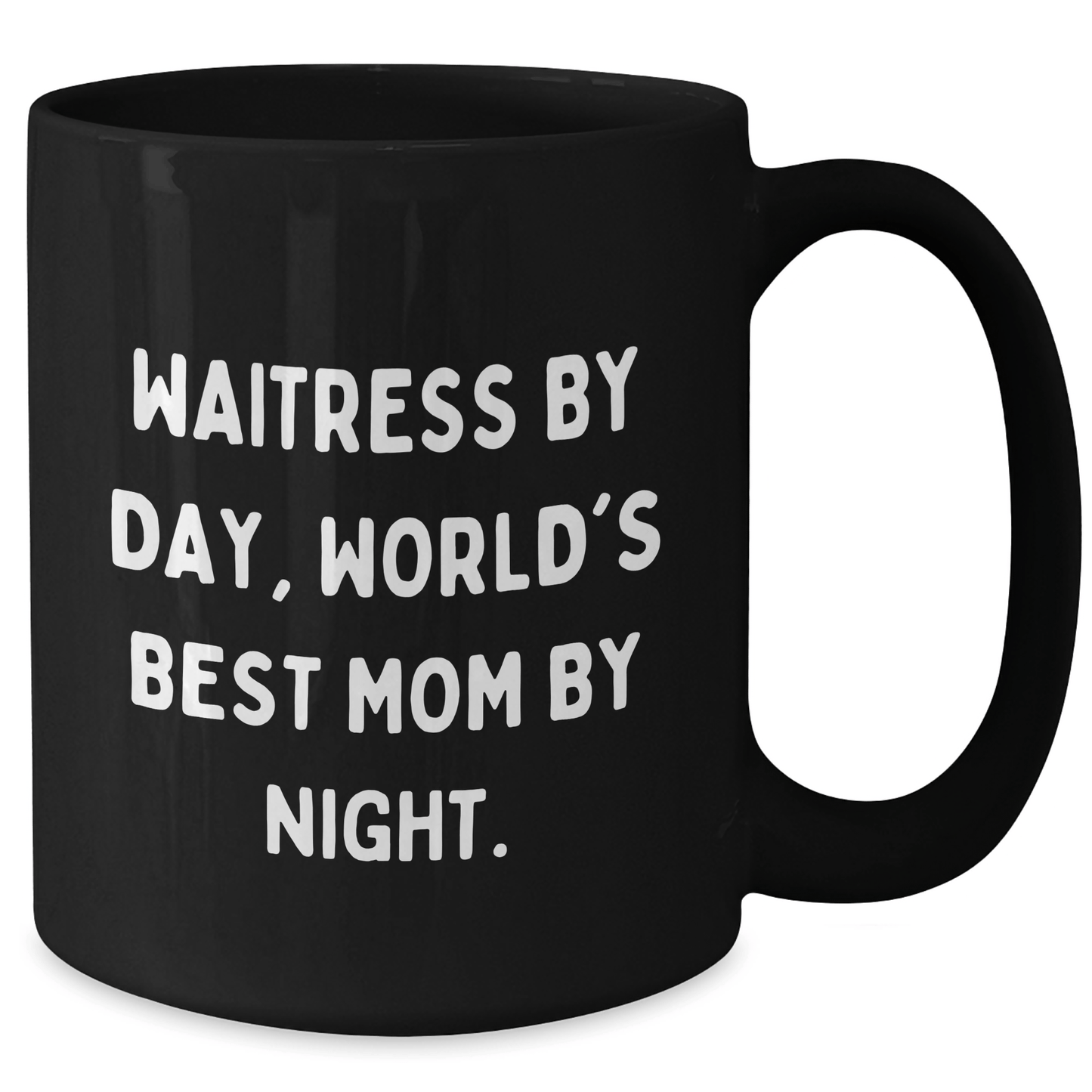 Waitress Gifts, Funny Quote, Black Coffee Mug, Father's Day Unique Presents from Family - Victory Thru Vision 