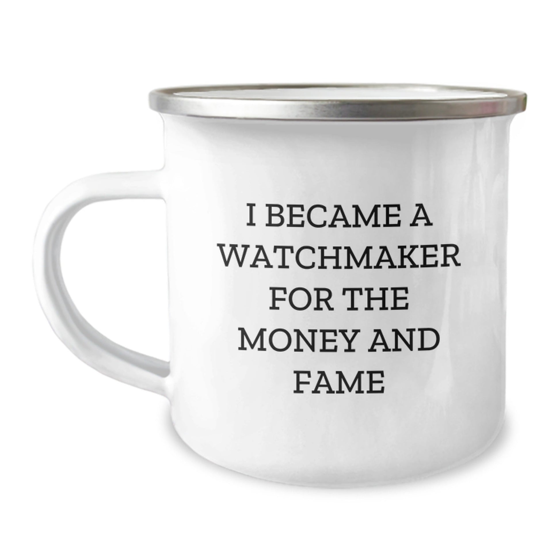 Watchmaker Gifts from Friends Funny Quote Camping Mug for Graduation - Unique Watchmaker Enthusiast Gifts from Men or Women - Victory Thru Vision