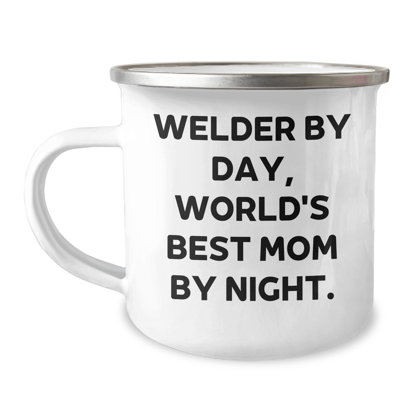 Welder By Day, World's Best Dad by Night, Funny Camping Mug for Father's Day Unique Gifts from Men to Welders - Victory Thru Vision 