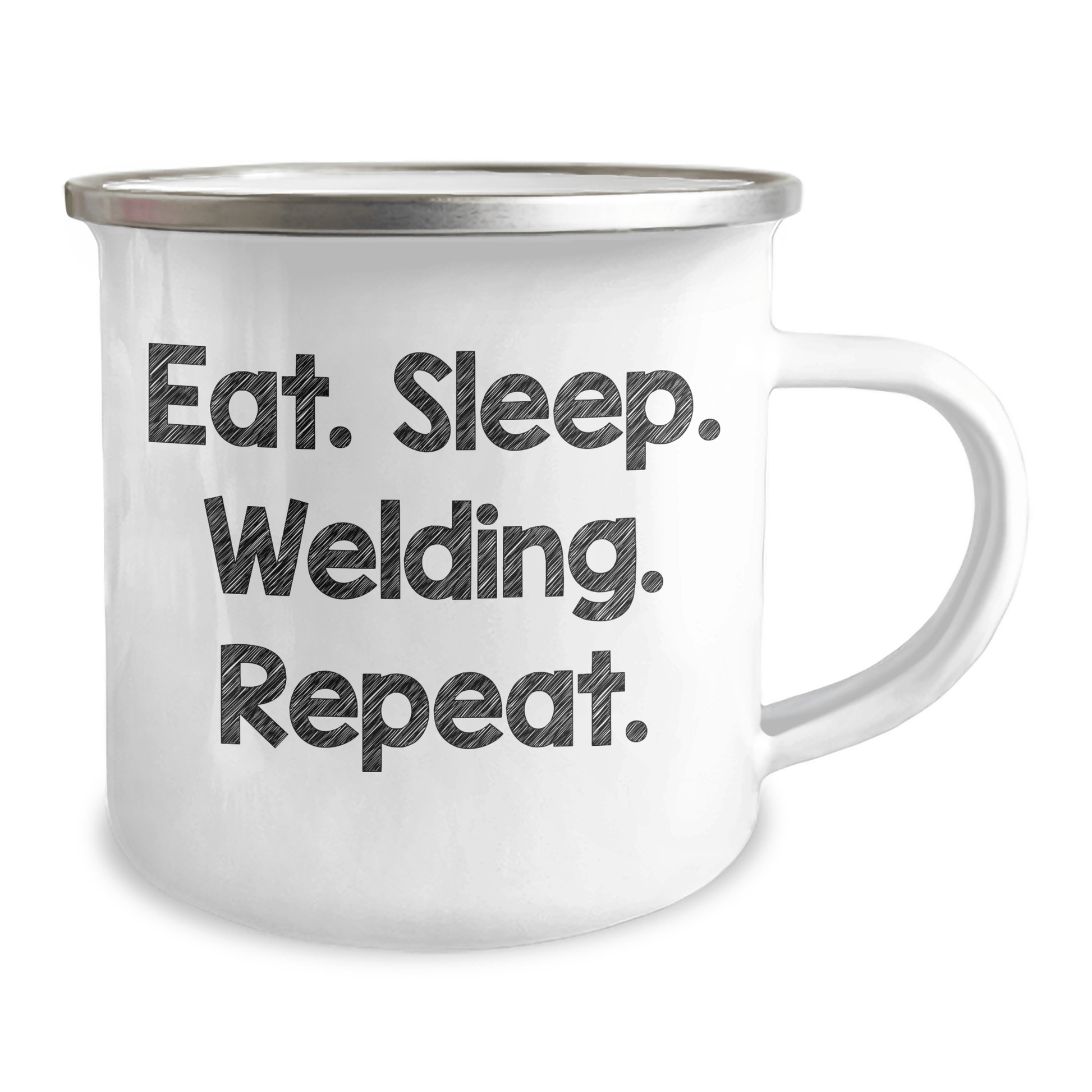 Welding Gifts for Him, Funny Eat. Sleep. Welding. Repeat. Camping Mug, Graduation Unique Gifts from Friends and Family - Victory Thru Vision 